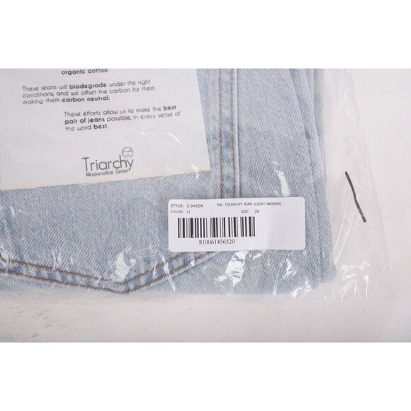 Triarchy Womens Distressed Ms. Triarchy Jeans Light Indigo Sz US 2 EU 26 New - Picture 6 of 8